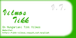 vilmos tikk business card